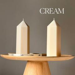 Greko Peak Soy Wax Candle: Ribbed Pillar, Decorative Taper-3