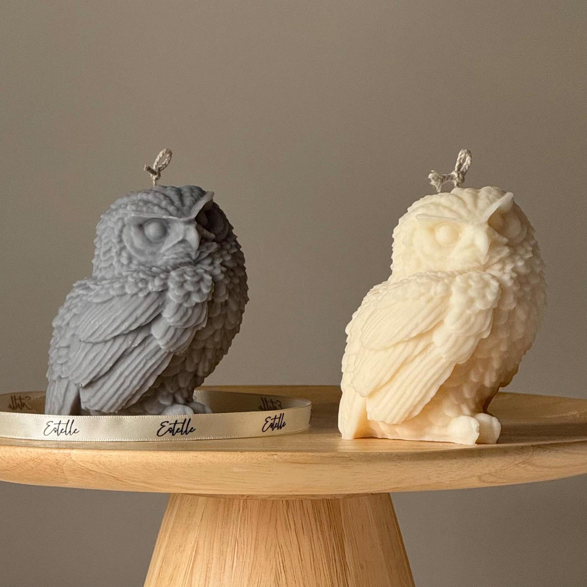 Owl Shaped Soy Candle: Handmade Pillar Candle, Home Decor-4