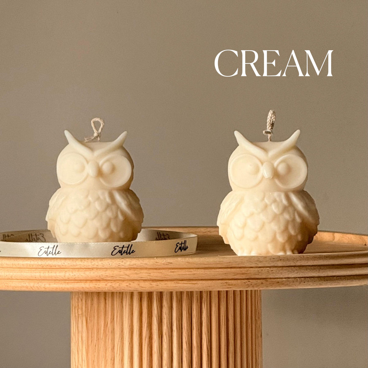 Owl Soy Candle: Handmade Sculptural Home Decor-3