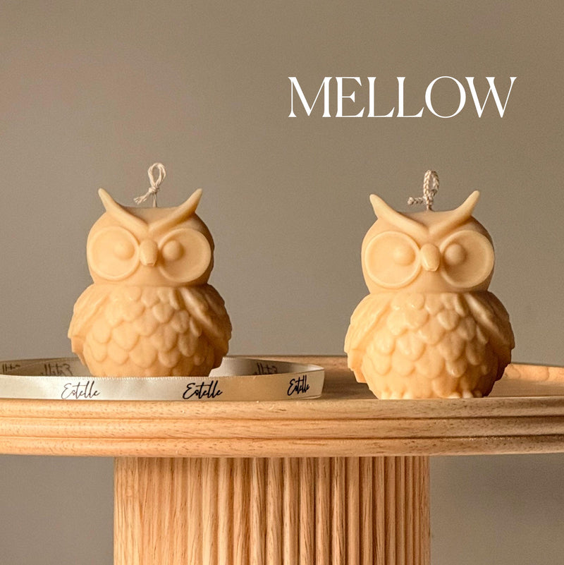 Owl Soy Candle: Handmade Sculptural Home Decor-4