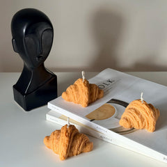 Croissant Sculptural Soy Candle, Decorative Pastry Candle-1