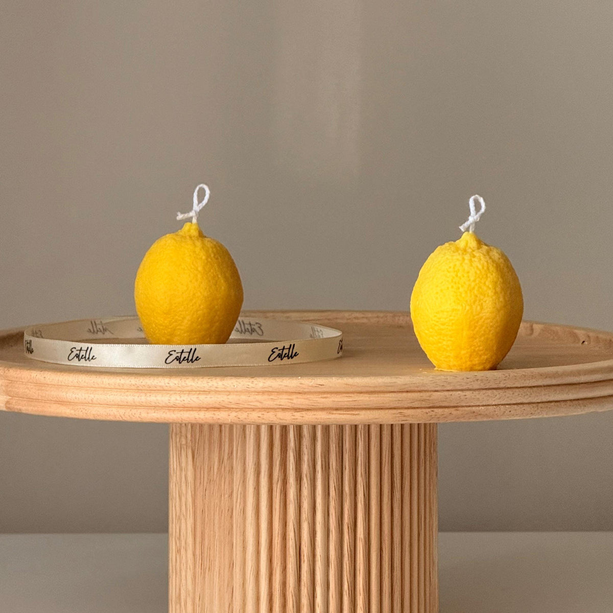 Lemon Shaped Soy Wax Candle: Vegan Minimalist Decor-5