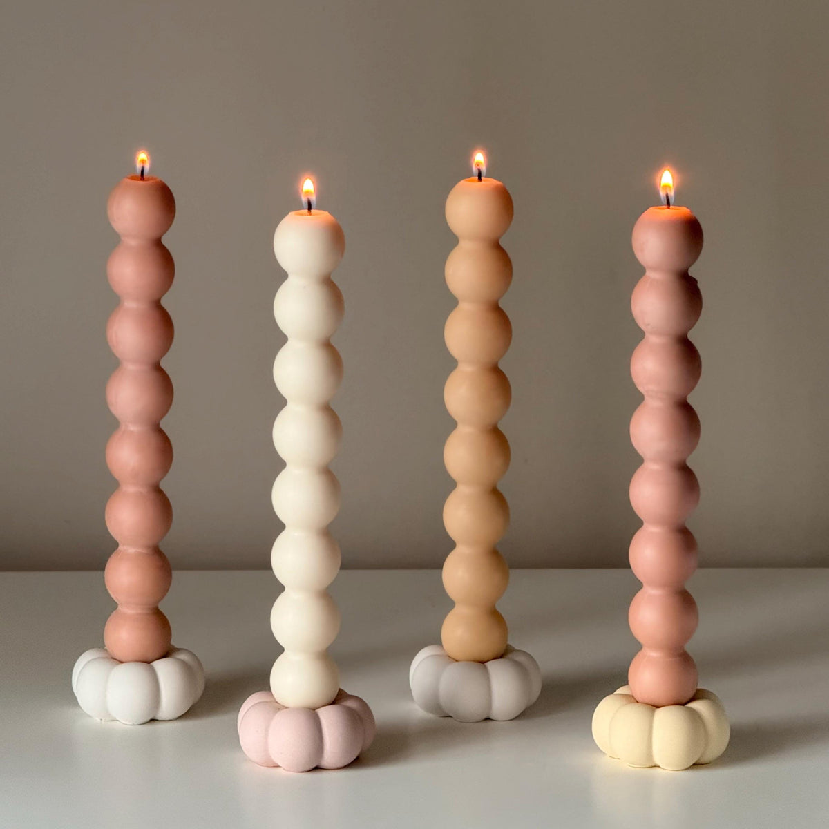 Flower Candlestick Holder: Jesmonite Table Decor-1