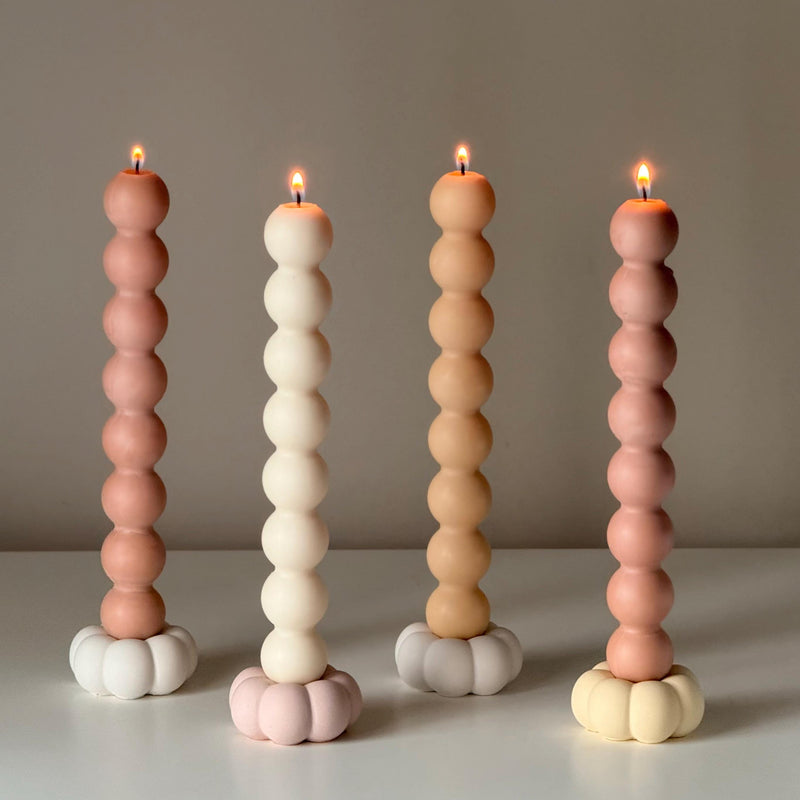 Flower Candlestick Holder: Jesmonite Table Decor-1
