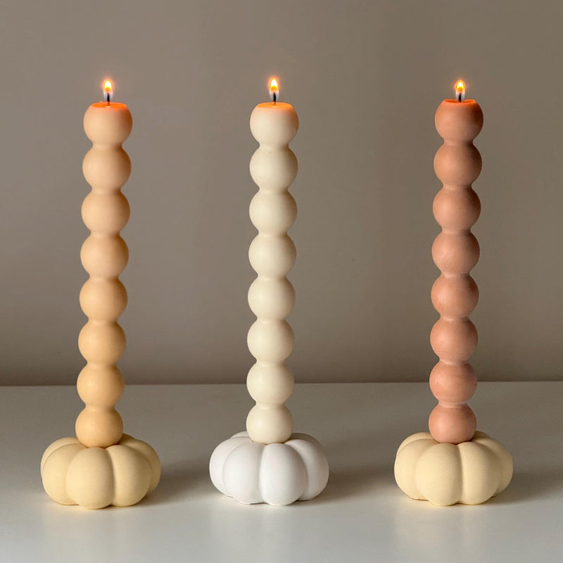 Flower Candlestick Holder: Jesmonite Table Decor-1