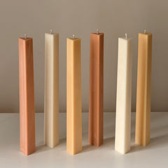 Greko Column Soy Wax Candle: Thin Swirl Taper, Decorative Candle-1