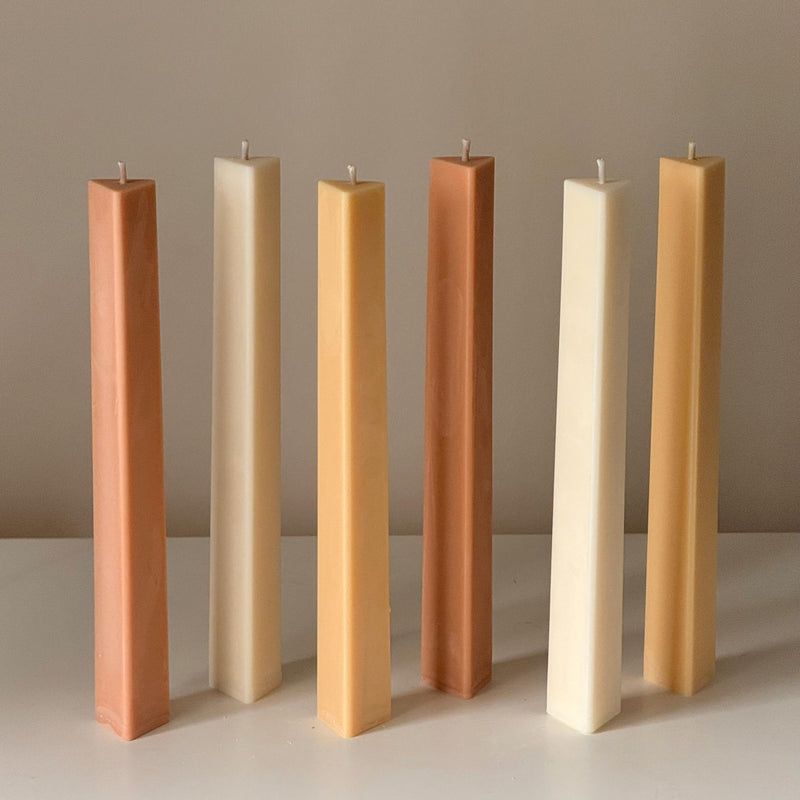 Greko Column Soy Wax Candle: Thin Swirl Taper, Decorative Candle-1