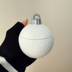 Winter Ornament Bauble Candle – Sculptural Holiday Decor, Handcrafted Soy Wax Candle-2