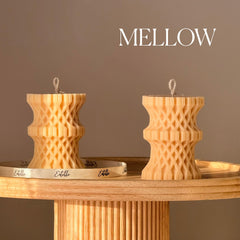 Woven Column Candle| Handcrafted Sculptural Candle| Modern Home Decor-4