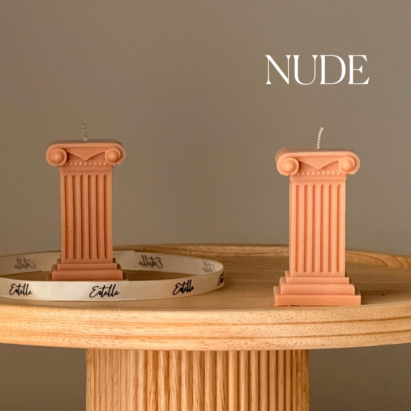 Tiny Column Soy Candle: Handmade Sculptural Home Decor-3