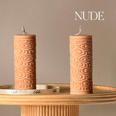 Clouds Pillar Candle | Handmade Decorative Candle-3