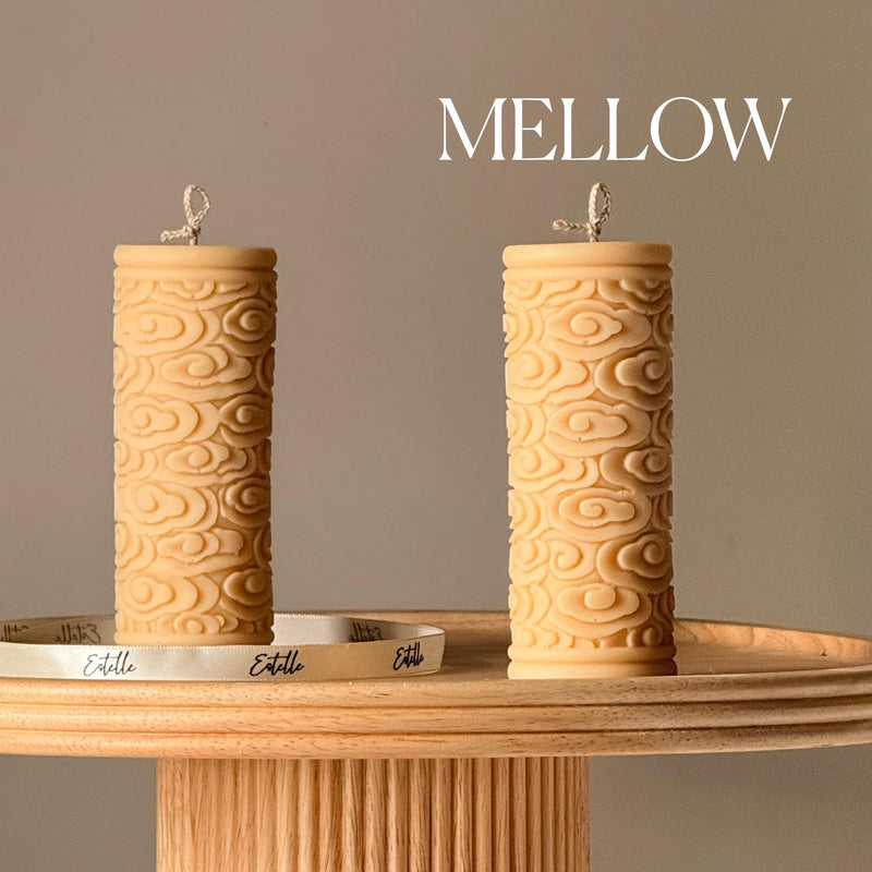Clouds Pillar Candle | Handmade Decorative Candle-4