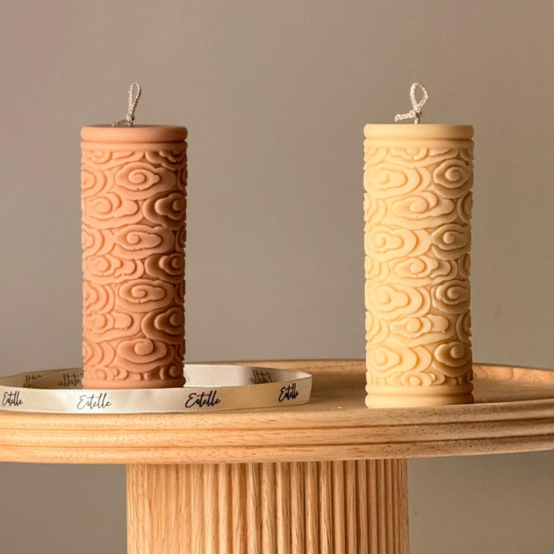 Clouds Pillar Candle | Handmade Decorative Candle-1
