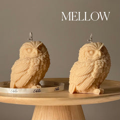 Owl Shaped Soy Candle: Handmade Pillar Candle, Home Decor-2