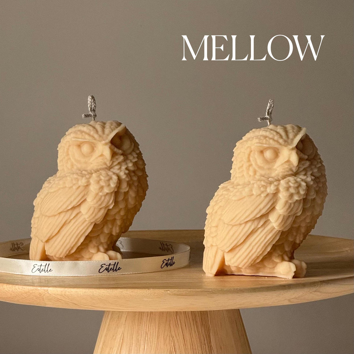Owl Shaped Soy Candle: Handmade Pillar Candle, Home Decor-2