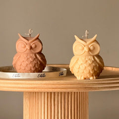 Owl Soy Candle: Handmade Sculptural Home Decor-1