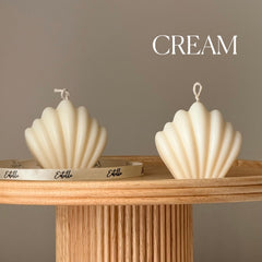 Scallop Shell Candle: Summer Home Decor, Vegan Soy Wax-3