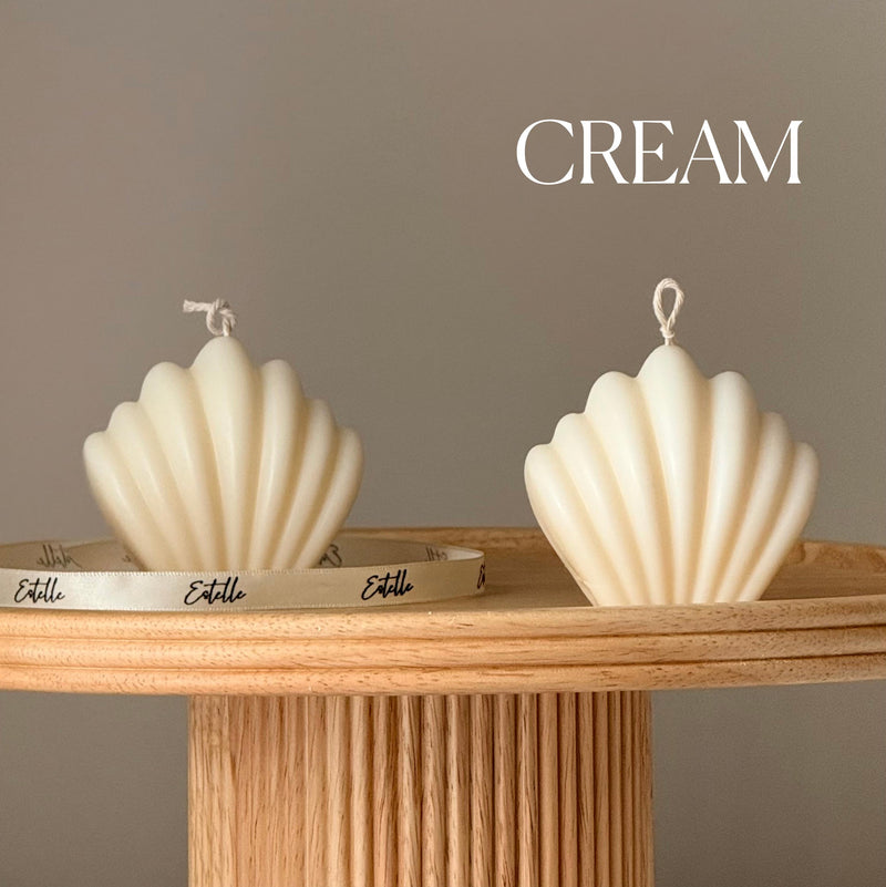 Scallop Shell Candle: Summer Home Decor, Vegan Soy Wax-3