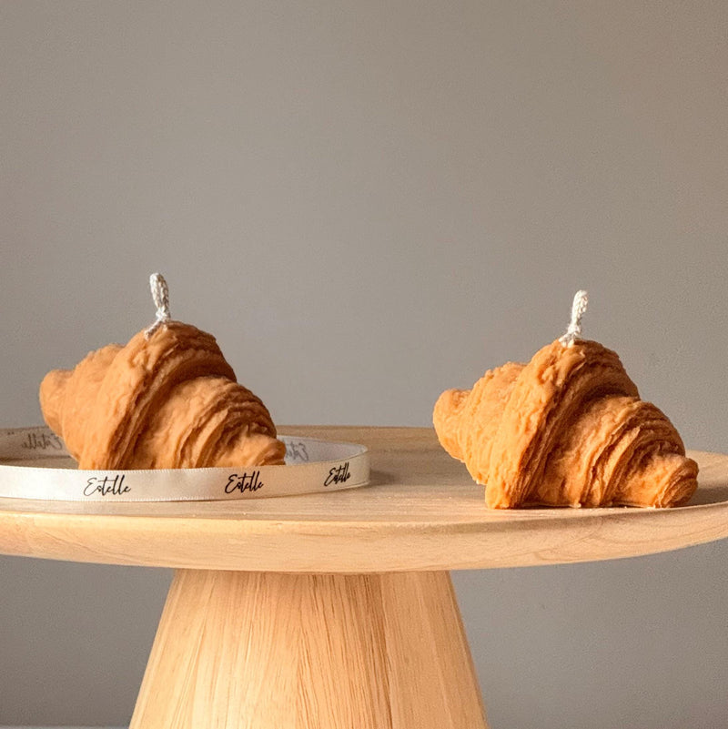 Croissant Sculptural Soy Candle, Decorative Pastry Candle-2