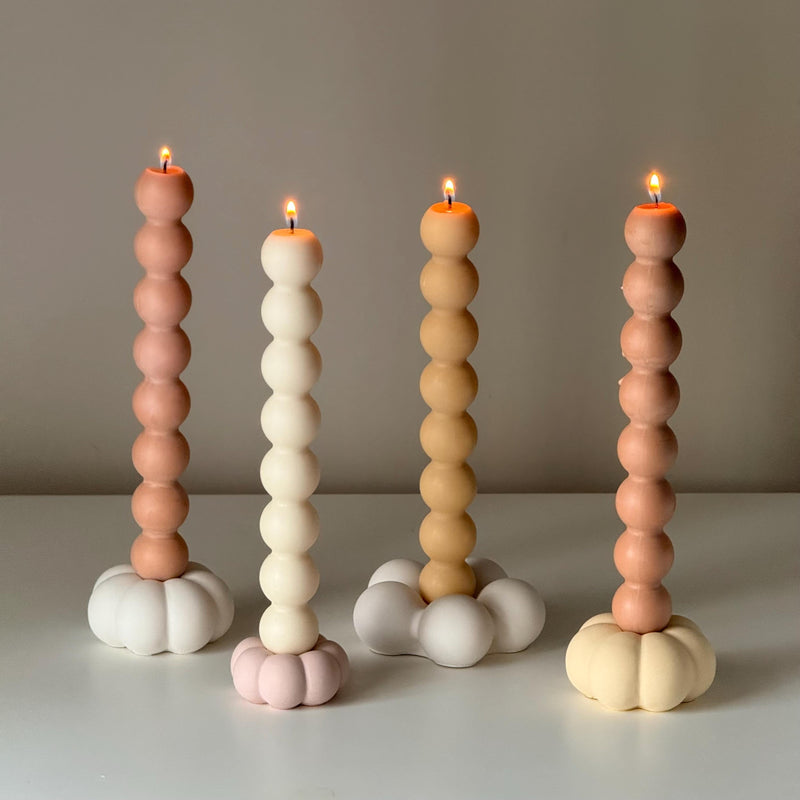 Flower Candlestick Holder: Jesmonite Table Decor-3