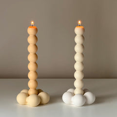 Flower Candlestick Holder: Jesmonite Table Decor-1