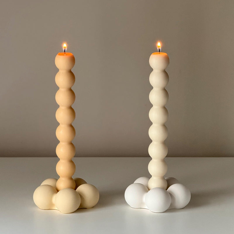 Flower Candlestick Holder: Jesmonite Table Decor-1