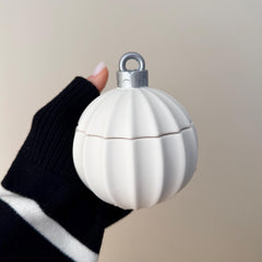 Winter Ornament Bauble Candle – Sculptural Holiday Decor, Handcrafted Soy Wax Candle-5