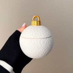 Huge Winter Ornament Bauble Candle – Sculptural Holiday Decor, Handcrafted Soy Wax Candle-3