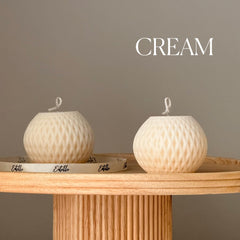 Woven Sphere Candle – Sculptural Textured Design-3
