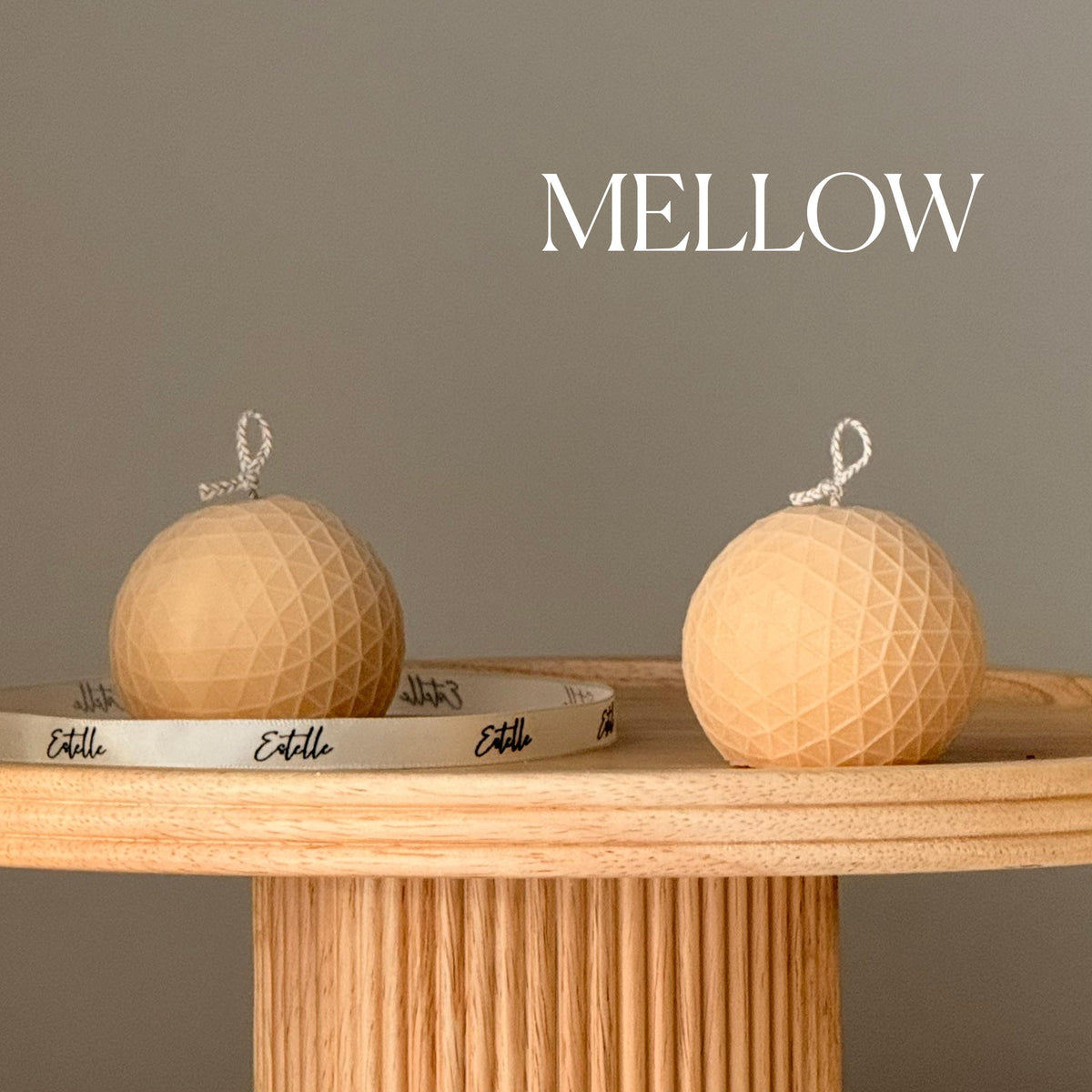 Geometric Orb Candle – Sculptural Textured Design-4