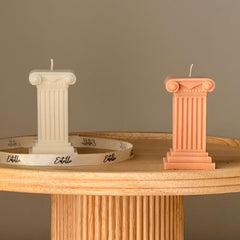 Tiny Column Soy Candle: Handmade Sculptural Home Decor-1