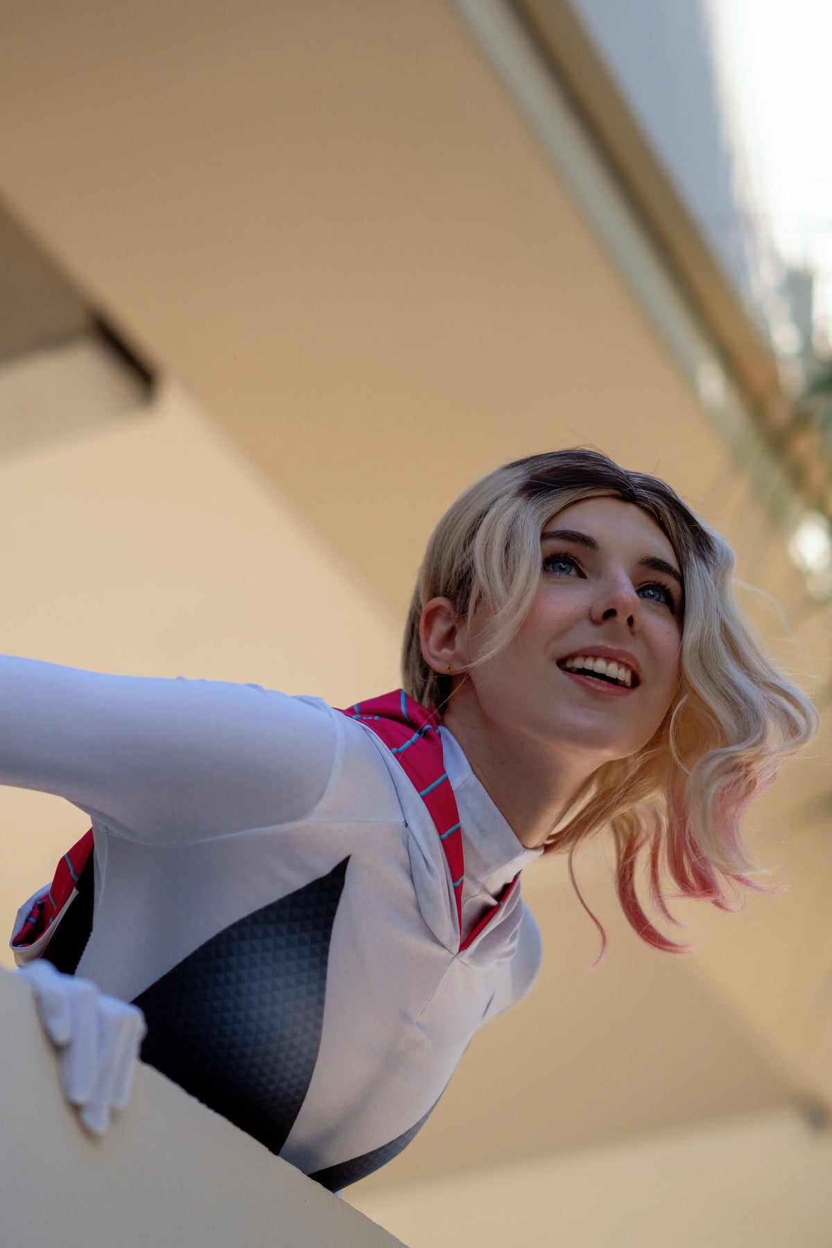 Super Hero Spider Gwen Cosplay Full Bodysuit Halloween Costume Zentai-9
