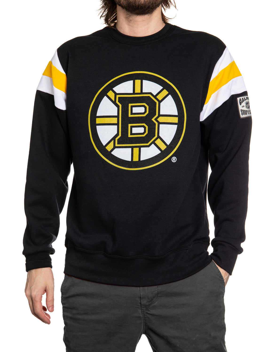Boston Bruins Varsity Retro Style Crewneck Sweatshirt-1