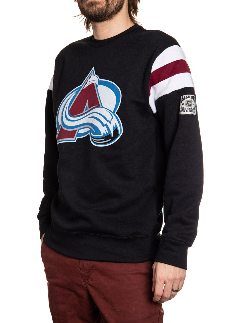 Colorado Avalanche Varsity Retro Style Crewneck Sweatshirt-2
