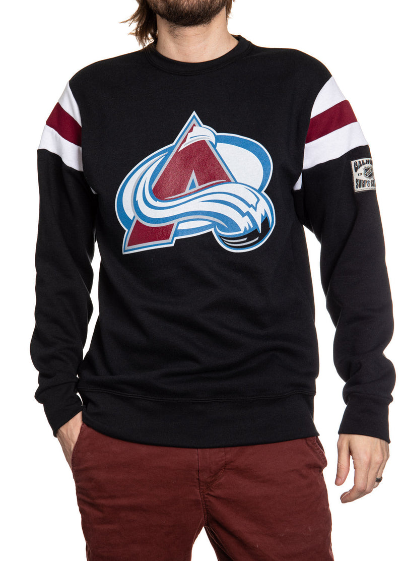 Colorado Avalanche Varsity Retro Style Crewneck Sweatshirt-1