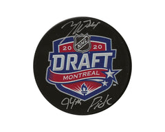 Zayde Wisdom Autographed 2020 NHL Draft Puck Inscribed "94th Pick"-1
