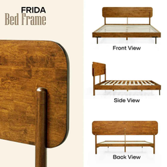 Frida Solid Wood Bed Frame-8