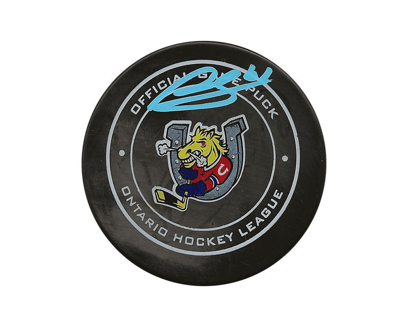 Ryan Suzuki Autographed Barrie Colts Official Game Puck-1