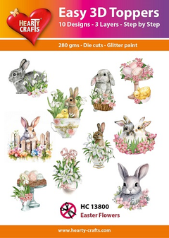 Easy 3D Toppers - Easter Flowers-1