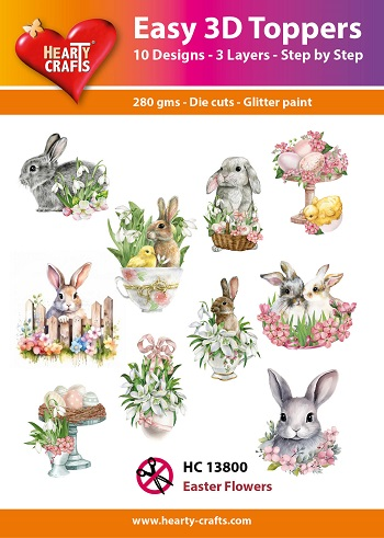 Easy 3D Toppers - Easter Flowers-1