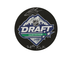 Ryan Suzuki Autographed 2019 NHL Draft Puck Inscribed "28th Pick"-1