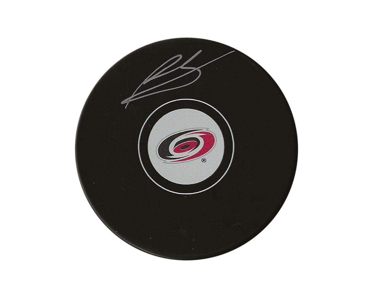 Ryan Suzuki Autographed Carolina Hurricanes Autograph Model Puck-1