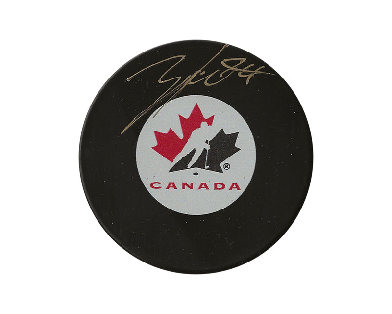 Zayde Wisdom Autographed Team Canada Autograph Model Puck-1