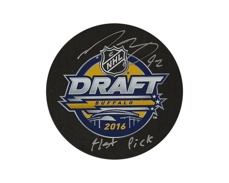 Nathan Bastian Autographed 2016 NHL Draft Puck Inscribed "41st Pick"-1