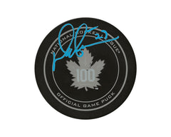 Darryl Sittler Autographed Toronto Maple Leafs 100th Anniversary Official Game Puck-1