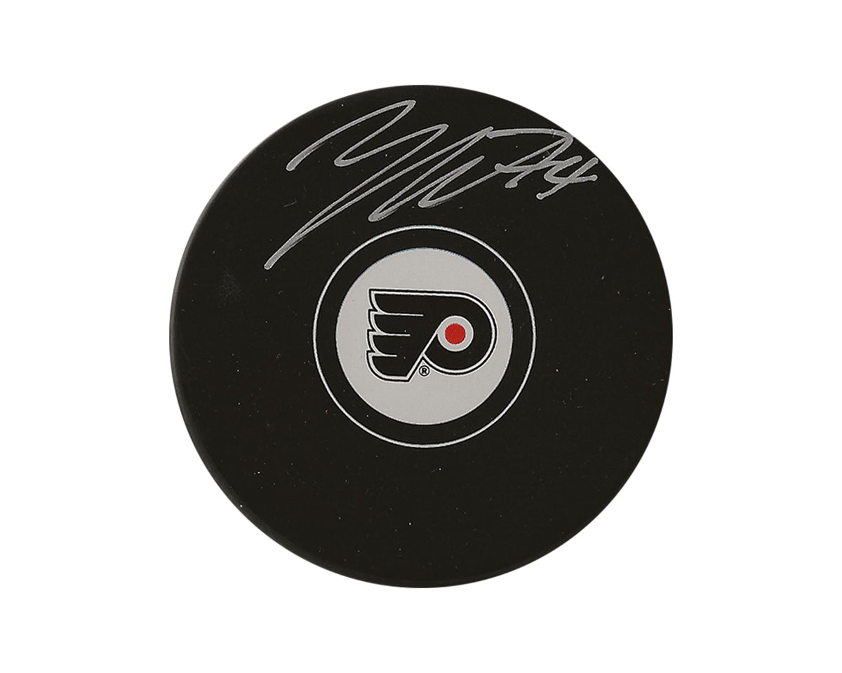 Zayde Wisdom Autographed Philadelphia Flyers Autograph Model Puck-1
