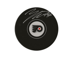 Zayde Wisdom Autographed Philadelphia Flyers Autograph Model Puck-1