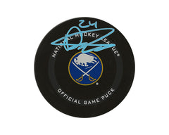 Dylan Cozens Autographed Buffalo Sabres Official Game Puck-1