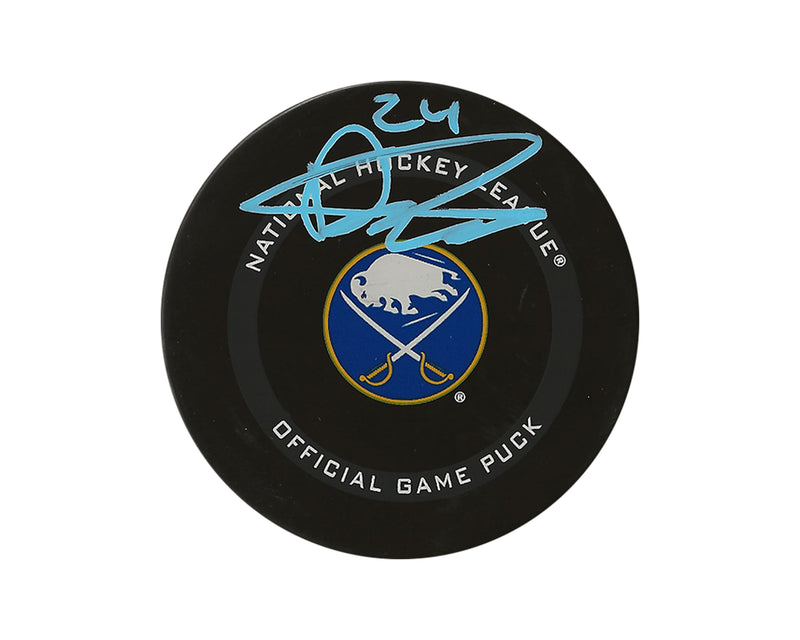 Dylan Cozens Autographed Buffalo Sabres Official Game Puck-1