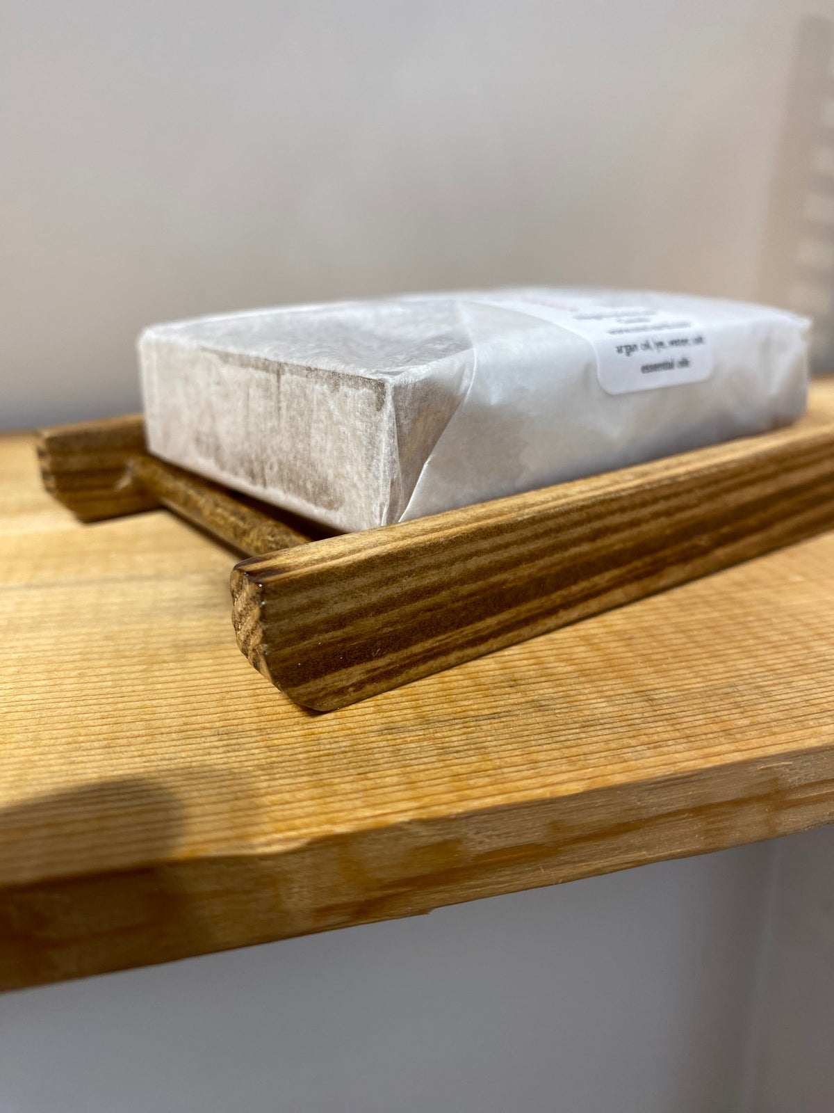 Bamboo Soap Rack (stained finish)-2